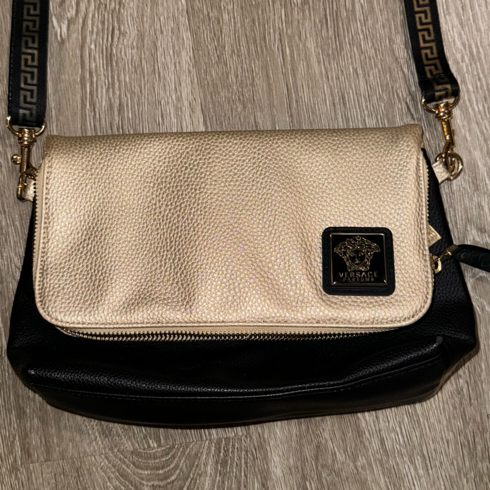 Versace Parfum Crossbody Bag Gold/Black